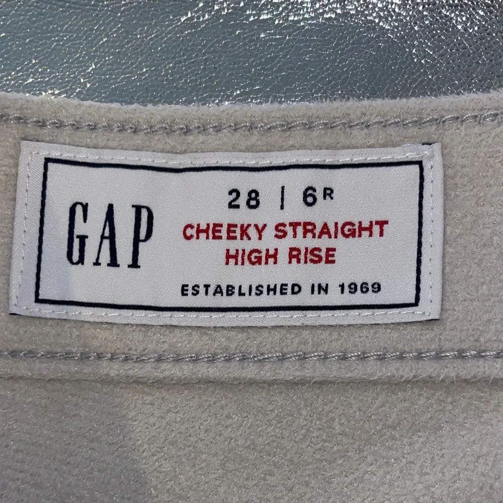 NWT gap metallic straight leg jeans | 6